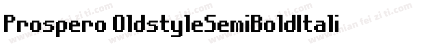 Prospero OldstyleSemiBoldItalic字体转换